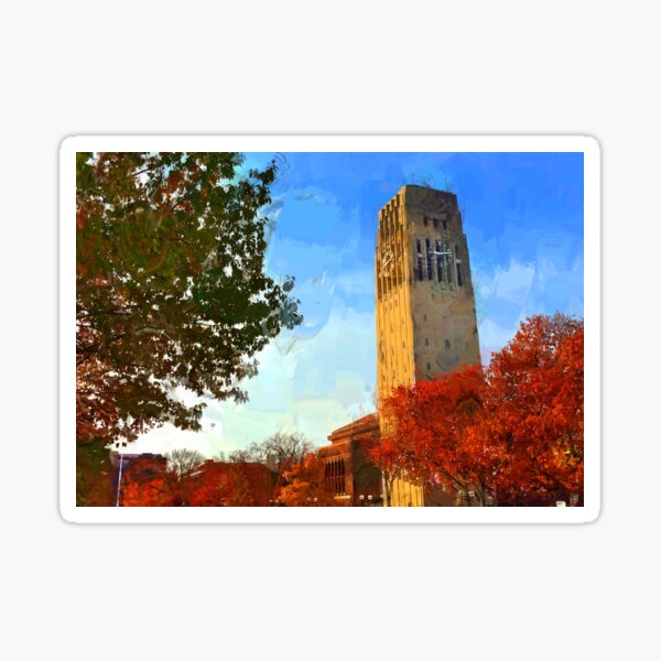 Autumn at Burton Tower Sticker