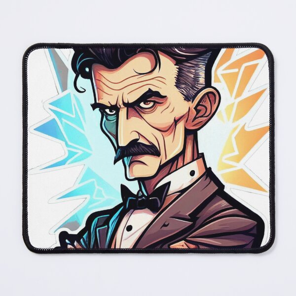 Item preview, NIKOLA TESLA CARTOON STYLE  designed and sold by KiziuMiziu ⭐⭐⭐⭐⭐.