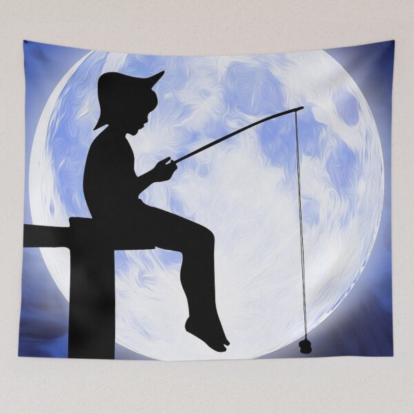 Item preview, Boy Fishing under Moon designed and sold by Soy-el-Soil.