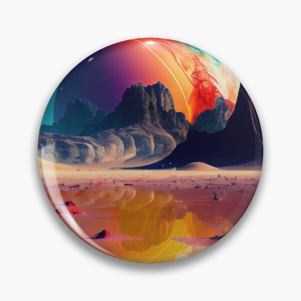 Item preview, Colorful Bright Scene on Alien Planet with Space Digital Painting designed and sold by CodeAndColors.