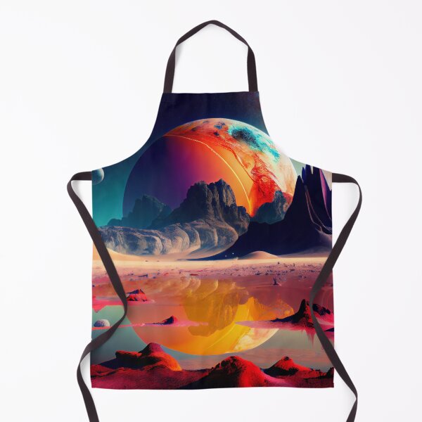 Item preview, Colorful Bright Scene on Alien Planet with Space Digital Painting designed and sold by CodeAndColors.