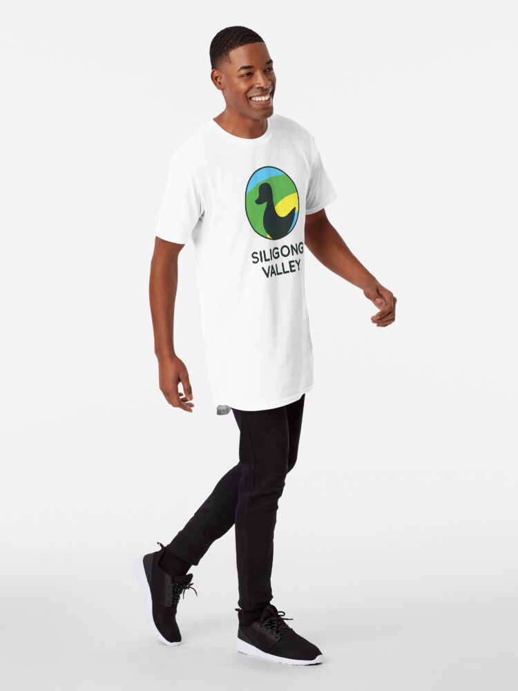 Alternate view of Siligong Valley logo w/text black Long T-Shirt