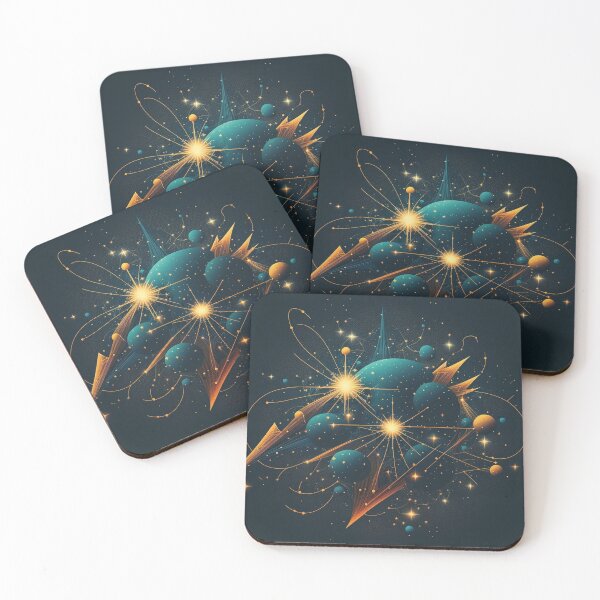 Item preview, Planets and Star Constellation Art Retro Futurism  designed and sold by ChickenTraffic.