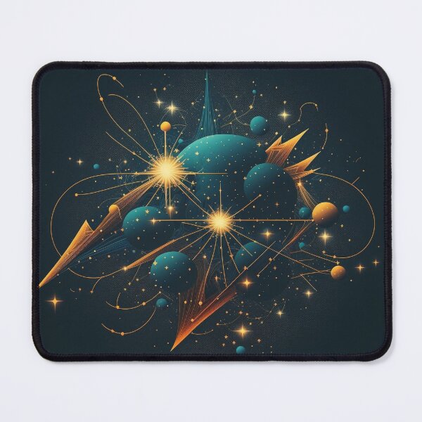 Item preview, Planets and Star Constellation Art Retro Futurism  designed and sold by ChickenTraffic.