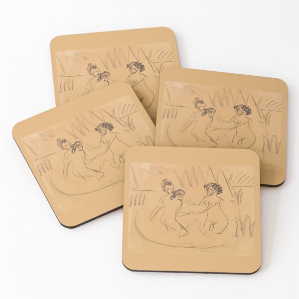 Item preview, Ernst Ludwig Kirchner  Drei badende Akte an den Moritzburger Seen (1909) designed and sold by TeeARTHY.