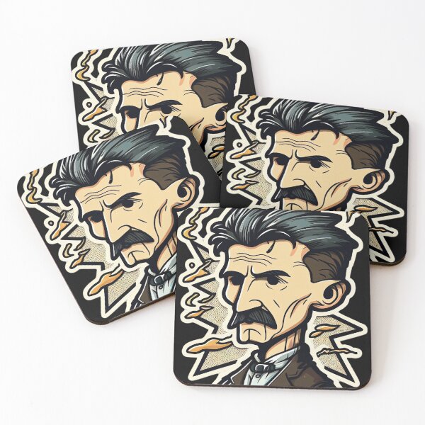 Item preview, NIKOLA TESLA CARTOON STYLE  designed and sold by KiziuMiziu ⭐⭐⭐⭐⭐.