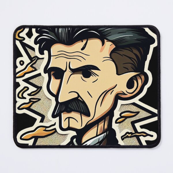 Item preview, NIKOLA TESLA CARTOON STYLE  designed and sold by KiziuMiziu ⭐⭐⭐⭐⭐.