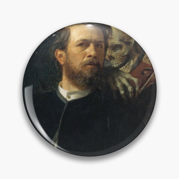 Item preview, Self-Portrait with Death Playing the Fiddle Painting designed and sold by Anaksarxos.