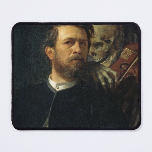 Item preview, Self-Portrait with Death Playing the Fiddle Painting designed and sold by Anaksarxos.