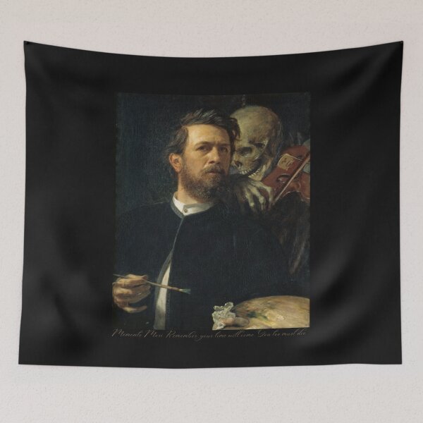 Item preview, Self-Portrait with Death Playing the Fiddle Painting designed and sold by Anaksarxos.