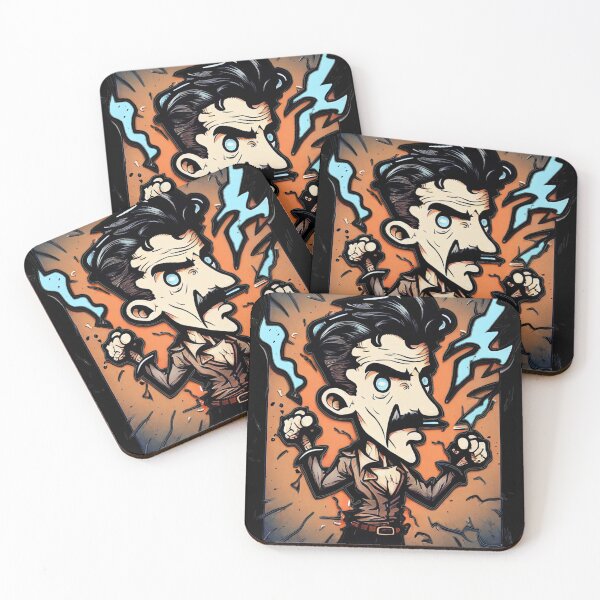 Item preview, NIKOLA TESLA CARTOON STYLE  designed and sold by KiziuMiziu ⭐⭐⭐⭐⭐.