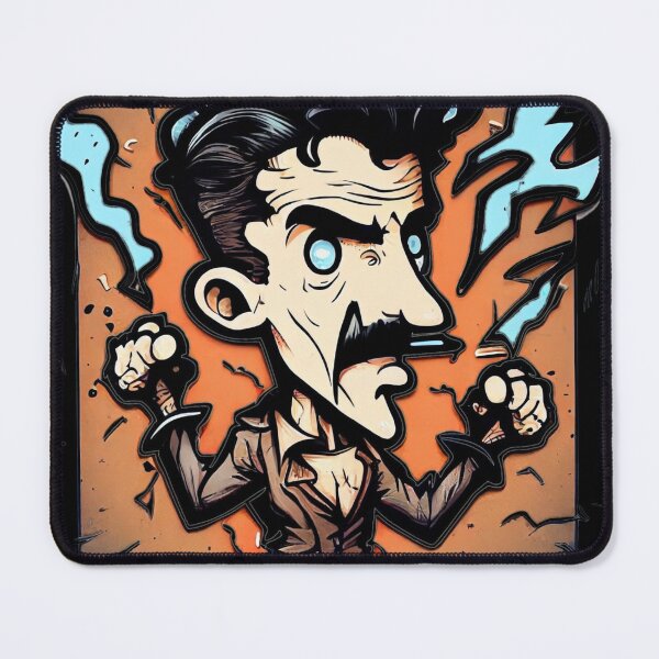 Item preview, NIKOLA TESLA CARTOON STYLE  designed and sold by KiziuMiziu ⭐⭐⭐⭐⭐.