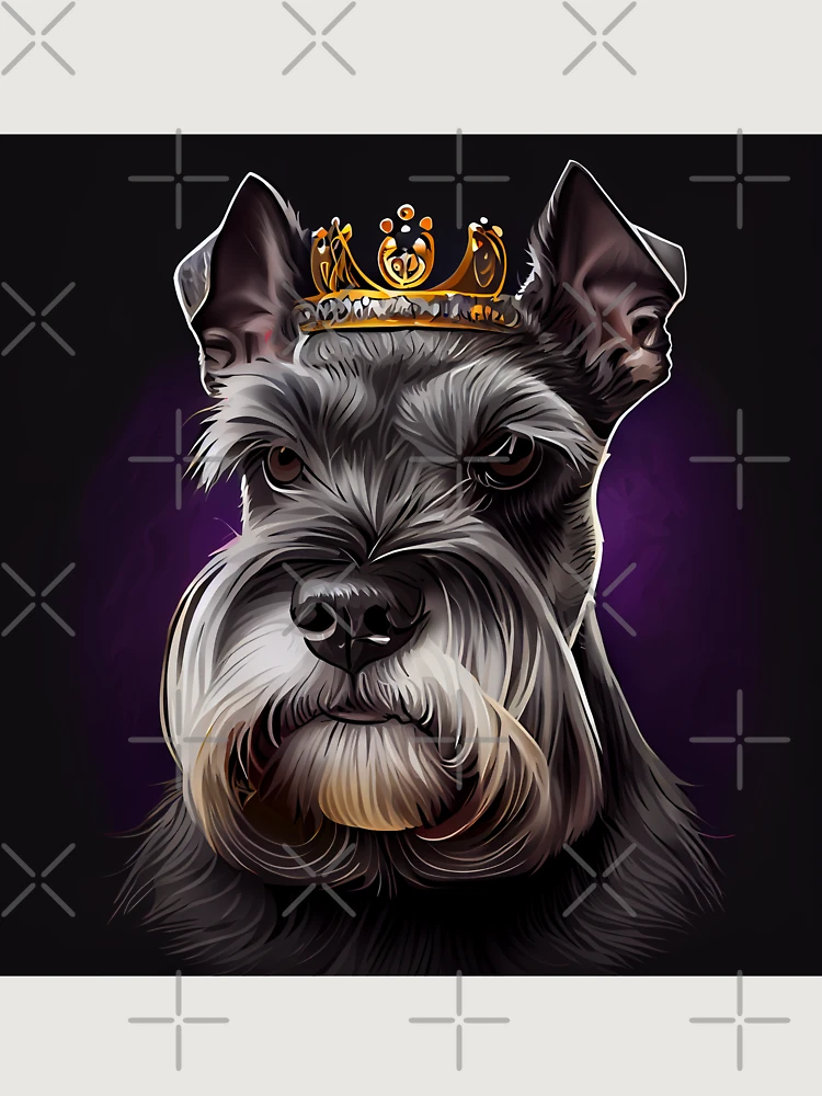 Thumbnail 6 von 6, Premium Oversized Pullover, Magnificient Flat Cartoon Schnazuer on Purple Digital Painting designt und verkauft von CodeAndColors.
