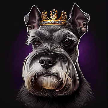 Vorschaubild zum Design Magnificient Flat Cartoon Schnazuer on Purple Digital Painting von CodeAndColors