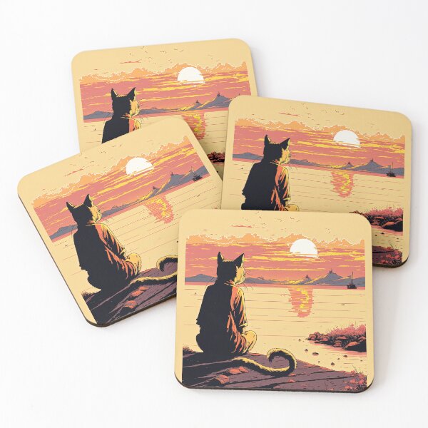 Item preview, gato mirando el atardecer designed and sold by Chillapy.