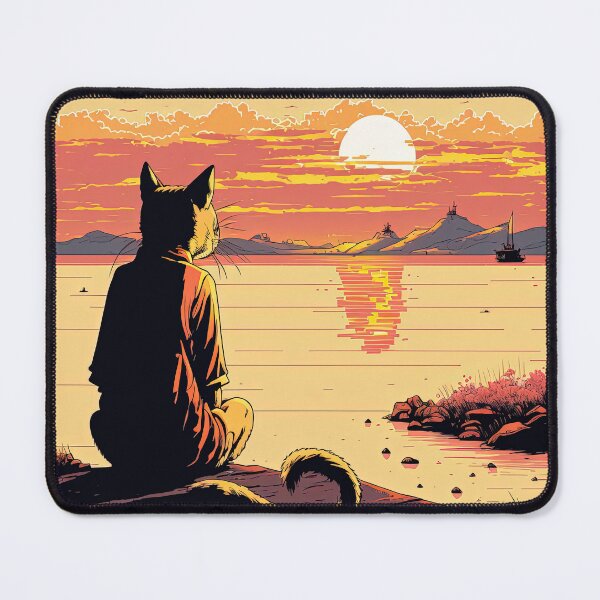 Item preview, cat looking at sunset designed and sold by Chillapy.