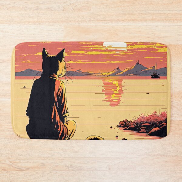 Item preview, cat looking at sunset designed and sold by Chillapy.