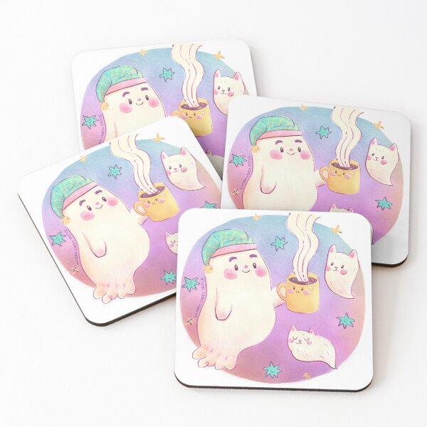 Item preview, Good Mourning Ghosties - Cozy Morning Coffee Ghosts designed and sold by UnicornCandyCas.