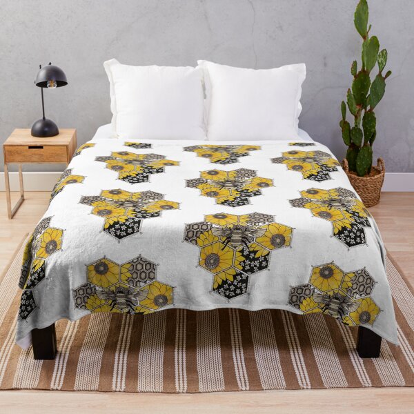 Item preview, Bumblebee Honeycomb Sunflowers designed and sold by FortuneCookieTs.