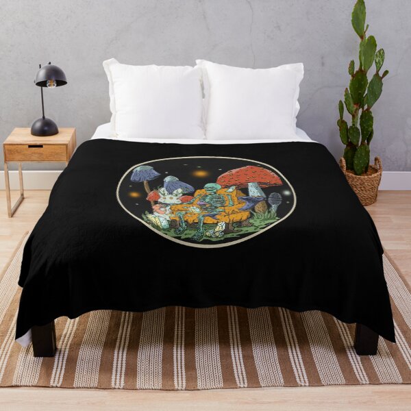 Item preview, Psychedelic Mushroom Trippy Skeleton Design designed and sold by DragonsDepot.