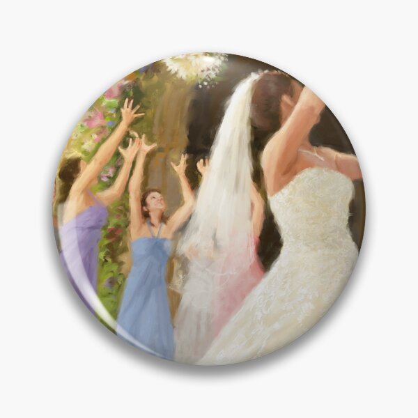 Item preview, Bride tossing the bouquet designed and sold by Daniel Rodgers.