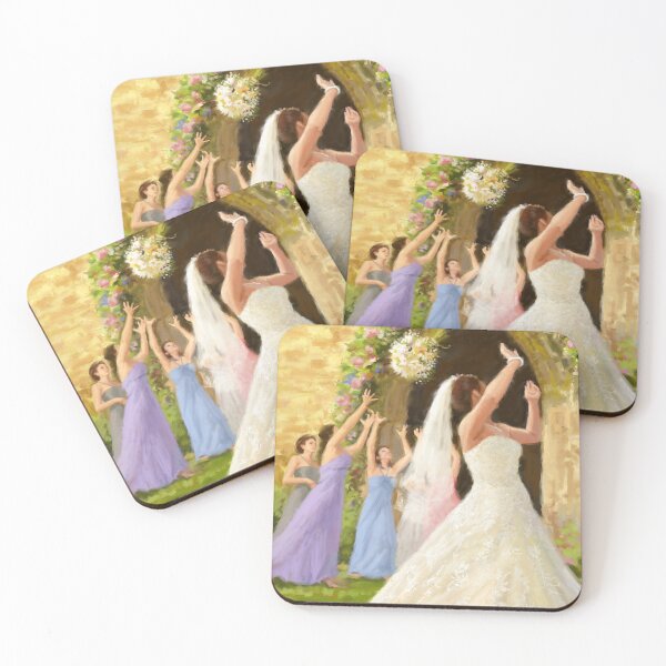 Item preview, Bride tossing the bouquet designed and sold by Daniel Rodgers.