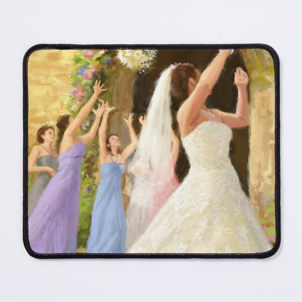 Item preview, Bride tossing the bouquet designed and sold by Daniel Rodgers.