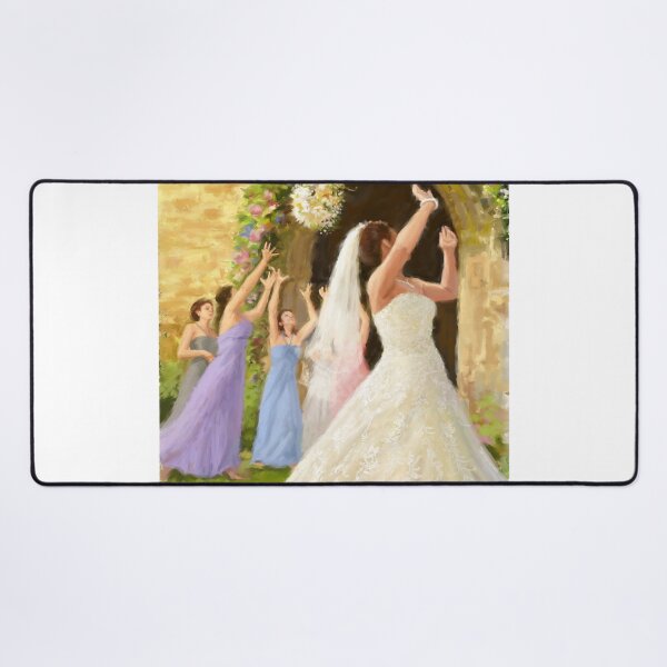 Item preview, Bride tossing the bouquet designed and sold by Daniel Rodgers.