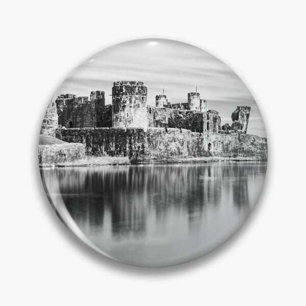 Item preview, Caerphilly Castle Monochrome designed and sold by Steve Purnell Photography.