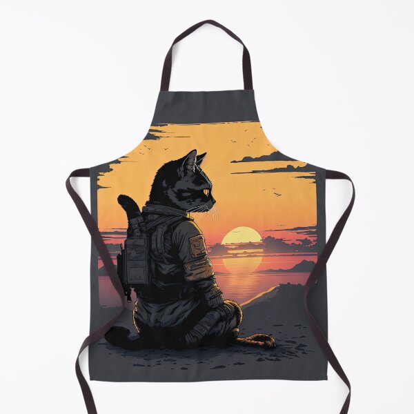Artikelvorschau, Katze, die den Sonnenuntergang betrachtet entworfen und verkauft von Chillapy.
