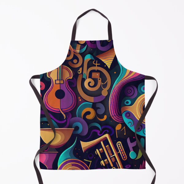 Artikelvorschau, Abstract Colorful Musical Instrument Pattern Digital Painting entworfen und verkauft von CodeAndColors.