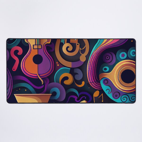 Artikelvorschau, Abstract Colorful Musical Instrument Pattern Digital Painting entworfen und verkauft von CodeAndColors.