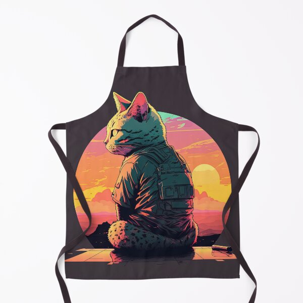 Artikelvorschau, Katze, die den Sonnenuntergang betrachtet entworfen und verkauft von Chillapy.