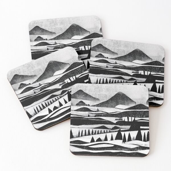 Item preview, Foggy Mountain Meadow: Block Art designed and sold by Studio Axis.