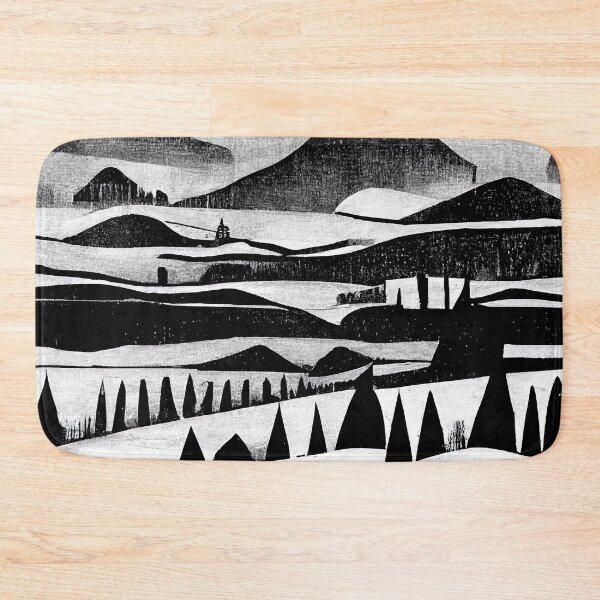 Item preview, Foggy Mountain Meadow: Block Art designed and sold by Studio Axis.