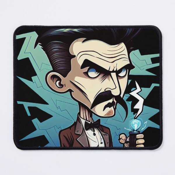 Item preview, NIKOLA TESLA CARTOON STYLE  designed and sold by KiziuMiziu ⭐⭐⭐⭐⭐.