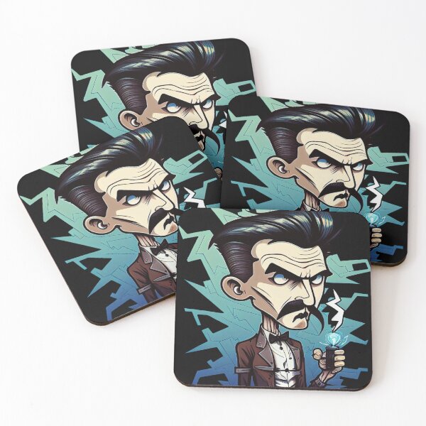 Item preview, NIKOLA TESLA CARTOON STYLE  designed and sold by KiziuMiziu ⭐⭐⭐⭐⭐.