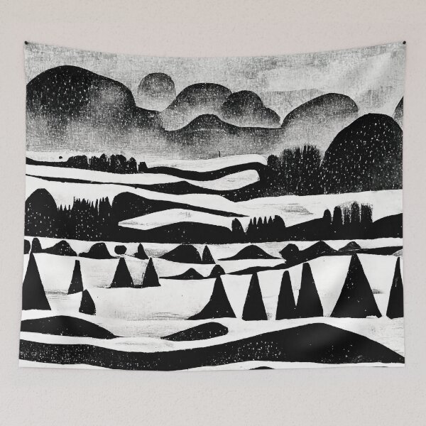 Item preview, Clouded Mountains: Block Art designed and sold by Studio Axis.