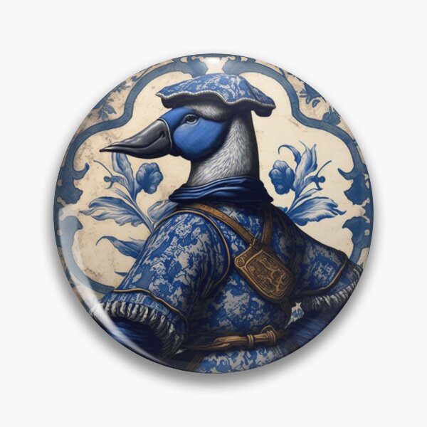 Item preview, Duck knight in blue tile - 2  designed and sold by estrucida.