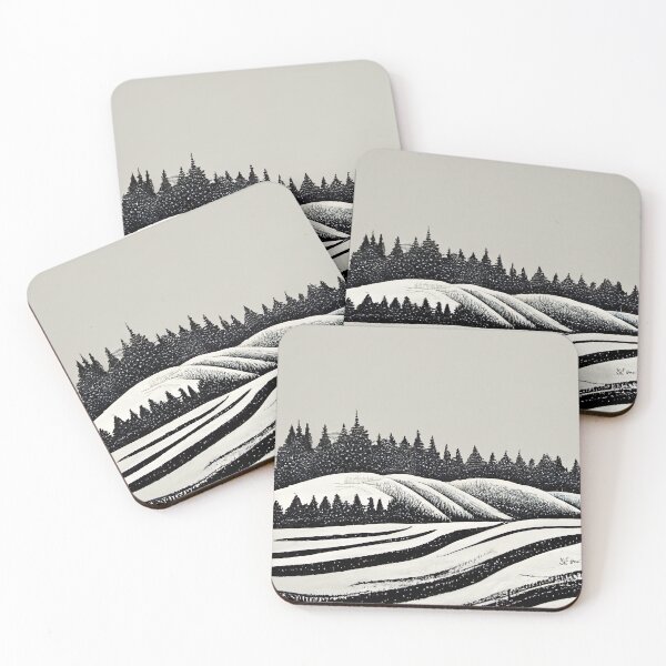 Item preview, Grazing Hills in Pine Shadow: Block Art designed and sold by Studio Axis.