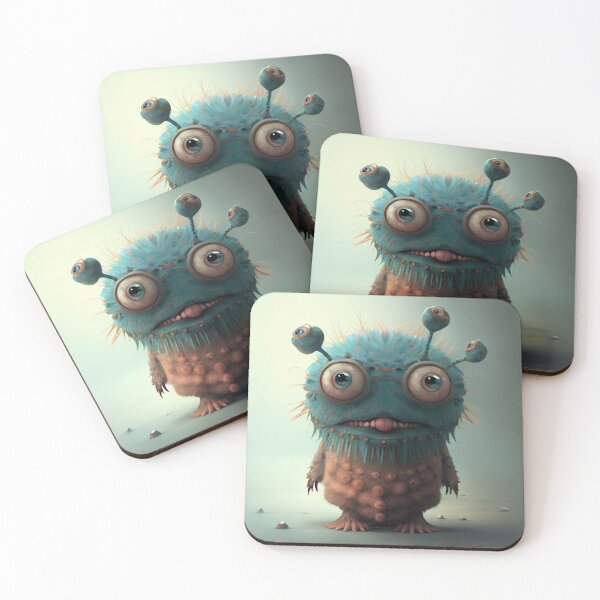 Item preview, Funny Little Monster with Big Eyes Digital Painting designed and sold by CodeAndColors.