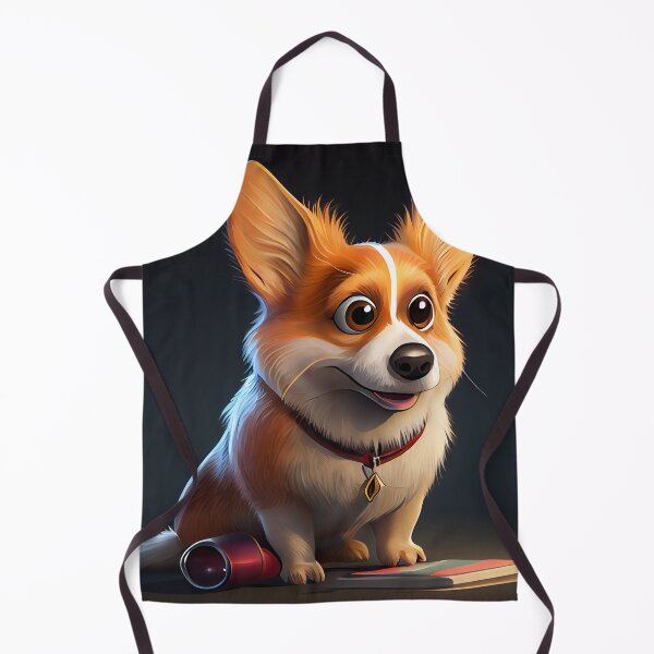 Item preview, Happy Cartoon Corgi with Big Eyes Digital Painting designed and sold by CodeAndColors.