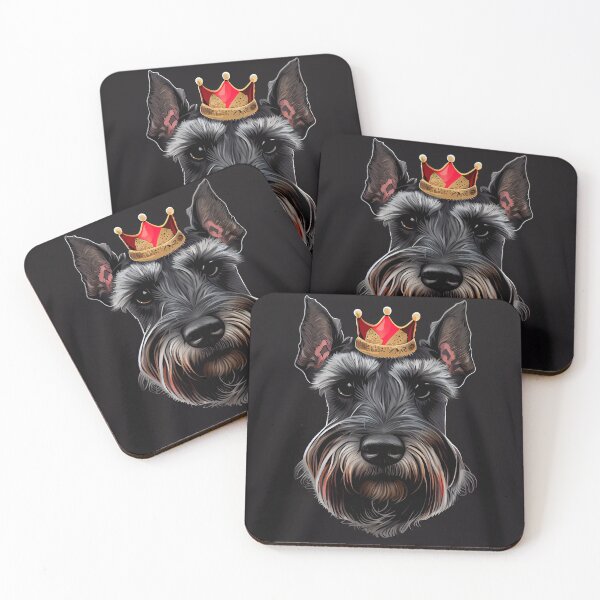 Item preview, Cute Flat Queen Schnauzer Portrait Digital Painting designed and sold by CodeAndColors.