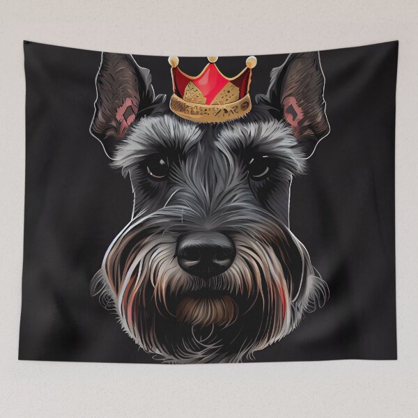 Item preview, Cute Flat Queen Schnauzer Portrait Digital Painting designed and sold by CodeAndColors.
