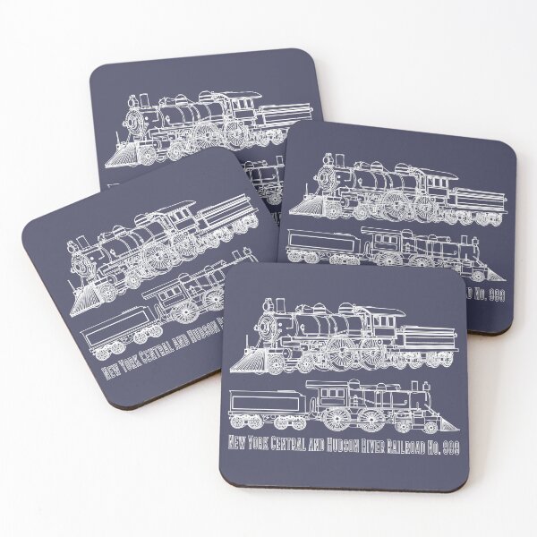 Item preview, Empire State Express New York Central and Hudson River Railroad No. 999 Steam Train Locomotive Blueprints Gift designed and sold by Maljonic.