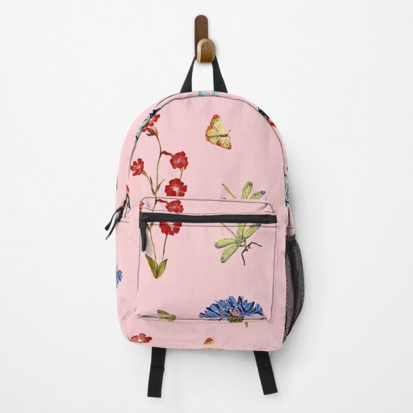 Item preview, Insect flower camomile cute pattern a watercolor pink designed and sold by Yana Mustafina | Boho Soulful Designs.