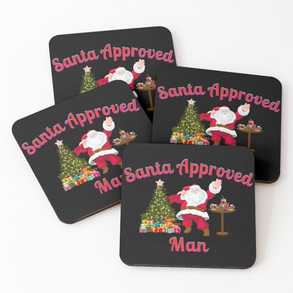 Item preview, Santa Approved Man - Black Background designed and sold by TheKnightWriter.
