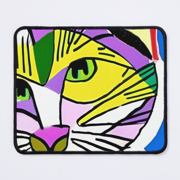 Item preview, Colorful, abstract cat wall art as prints, on canvas, or large posters. Wall art decor for your home. Choice of print sizes. designed and sold by JoelsCorner.