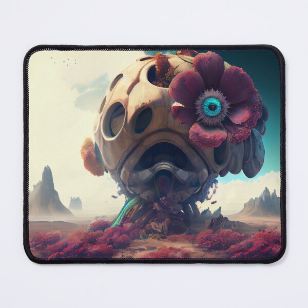 Artikelvorschau, Cool Alien Planet Hive with Flower Digital Painting entworfen und verkauft von CodeAndColors.