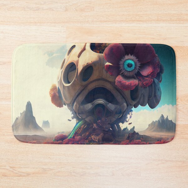 Item preview, Cool Alien Planet Hive with Flower Digital Painting designed and sold by CodeAndColors.